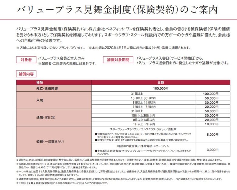カルドのバリュープラス見舞い制度