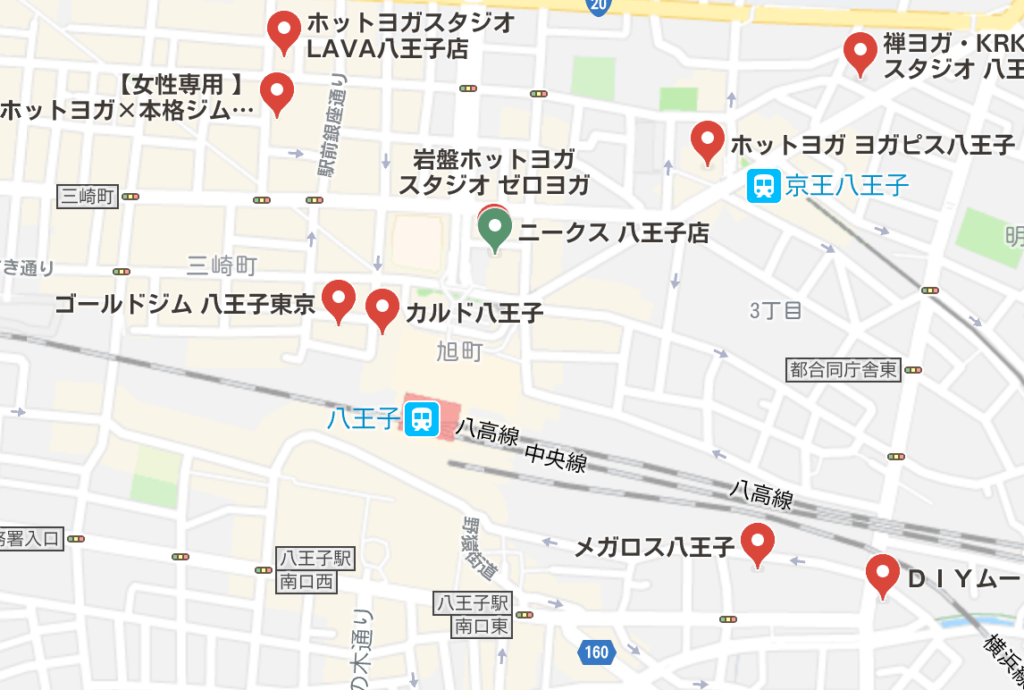 八王子駅周辺のホットヨガスタジオ比較