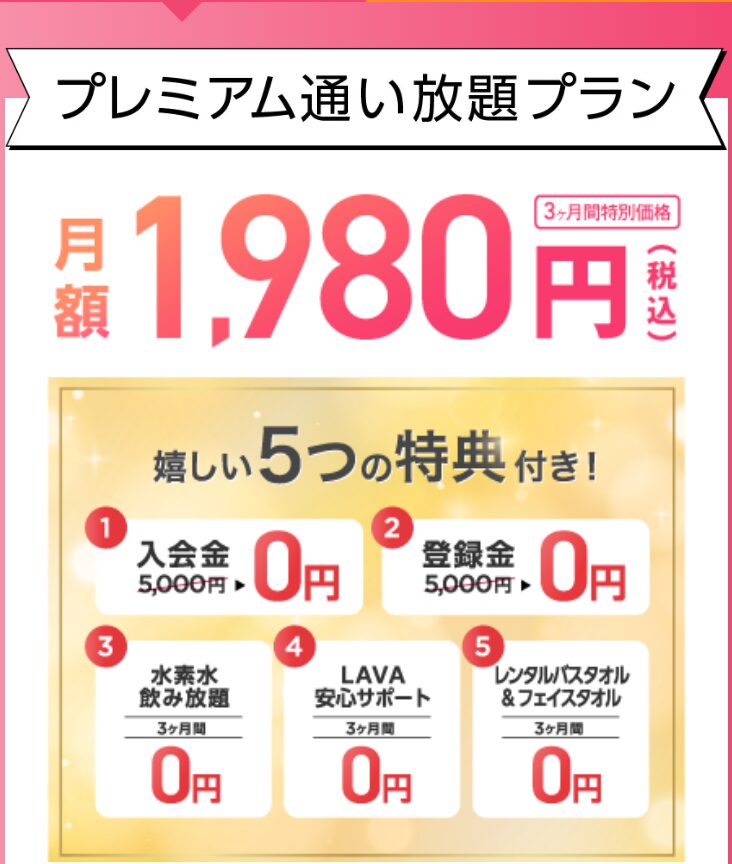 ホットヨガスタジオLAVAプレミアム通い放題プラン