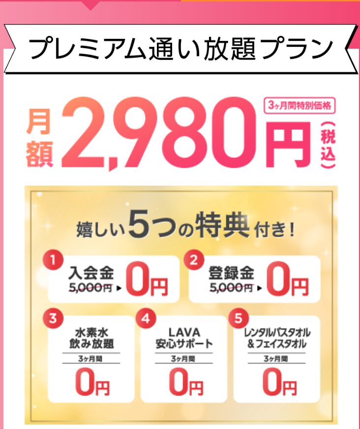 ホットヨガスタジオLAVAプレミアム通い放題プラン